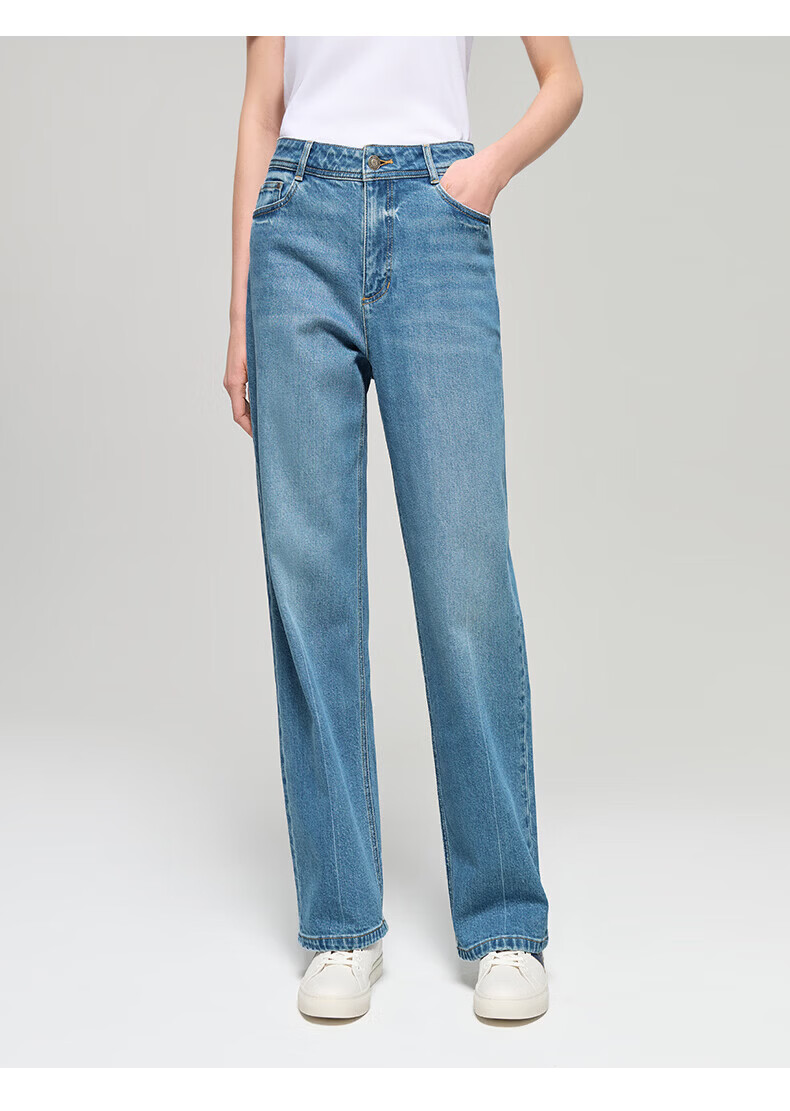 HAZZYS Women's Spring PHIZ Series Solid Color Straight Casual Jeans ATDSP0DAX01 15